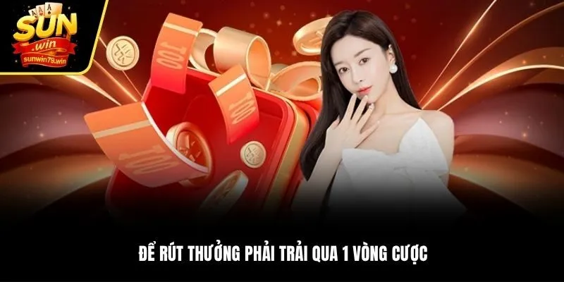 Để rút thưởng phải trải qua 1 vòng cược